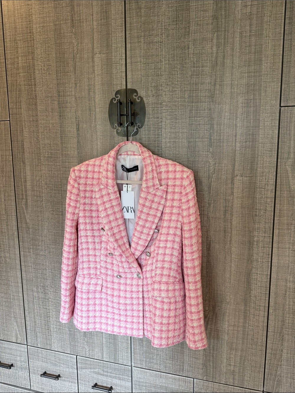 Zara Tweed Double-Breasted Blazer - Picture 13 of 17